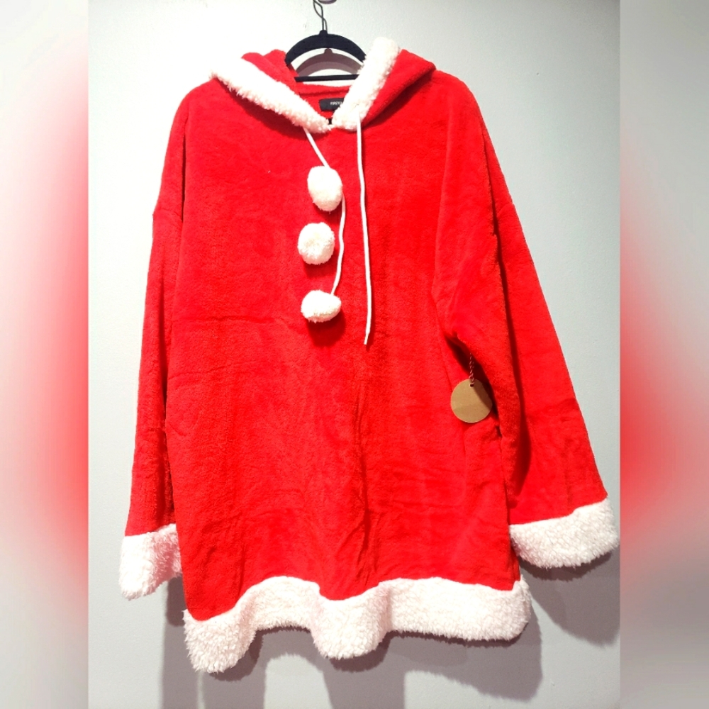 🎅🏾🎄FOREVER 21 SANTA hooded pullover size 3X